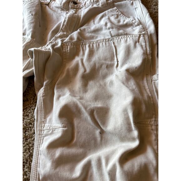 Carhartt Relaxed Fit Double Knee 31x30 Twill Ultra Faded Natural Carpenter Pants - Picture 5 of 11